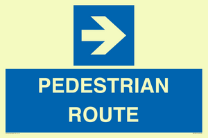 PEDESTRIAN ROUTE - right arrow